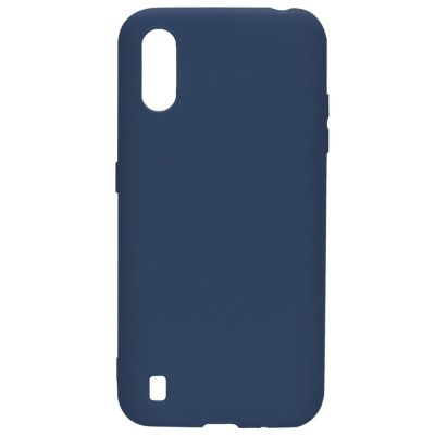 Husa silicon Compatibila cu Samsung A01 Matte, Antisoc, TPU Albastru