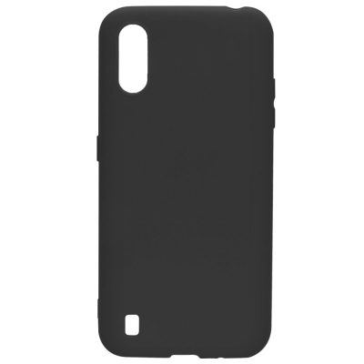 Husa silicon Compatibila cu Samsung A01 Matte, Antisoc, TPU Negru