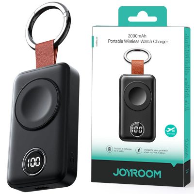 Incarcator portabil Breloc, Apple Watch, Joyroom JR-WQW01, Mini Powerbank 20.000mAh, Negru