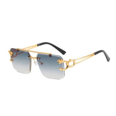 Ochelari de Soare Premium, Model Jaguar, Fără Ramă, Protectie UV400, Gri