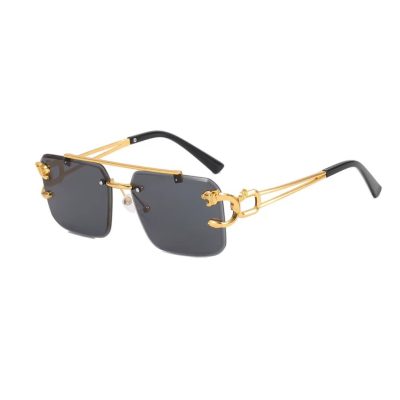 Ochelari de Soare Premium, Model Jaguar, Fără Ramă, Protectie UV400, Negru