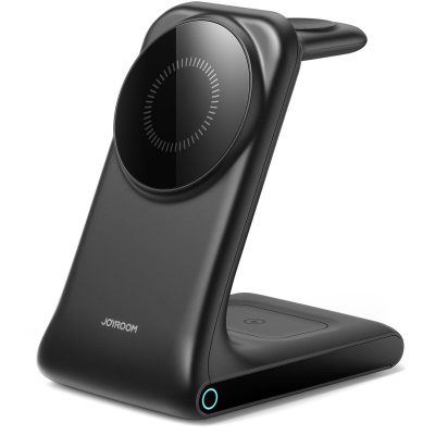 Stație Încărcare Wireless, Joyroom JR‑W15 3‑în‑1, MagSafe 15 W, AirPods si Apple Watch, Negru