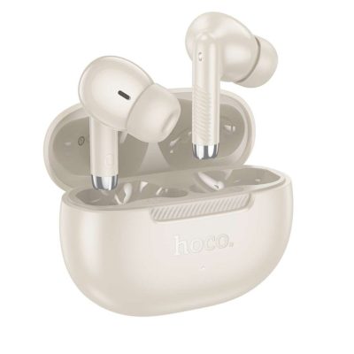 Hoco EQ24, Căști Wireless cu Bluetooth 5.4, Touch Control, Design Compact, Alb Crem